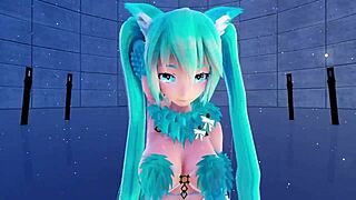 Blue K Nights Cat Fate Cosplay With Miku