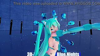 Blue K Nights Cat Fate Cosplay With Miku
