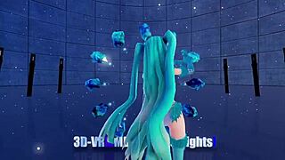 Blue K Nights Cat Fate Cosplay With Miku