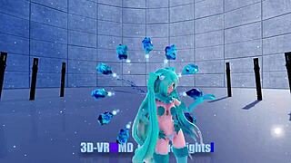 Blue K Nights Cat Fate Cosplay With Miku