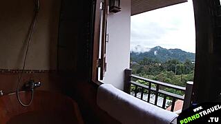 my sexy asian girlfriend sucks white dick deepthroat for cumshot