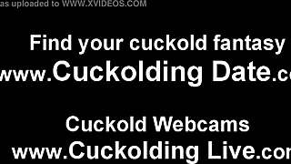 Wife dominates husband in bdsm session, denying his cum.