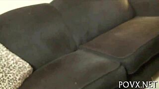 Cumshots Explode on Hairy Teen Pussy!