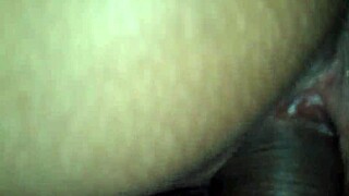 Eighteen-year-old brunette sits on her boyfriend's cock.