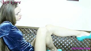 Playful teen angel teases solo.