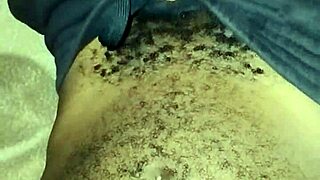 sexy gay twink strokes big hairy cock solo at home