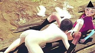 Anna Frozen sucks big cock in public!