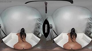 Super Hot Brunette Fucked Bent Over in Casting