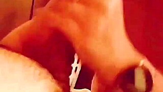 We sneak into the bedroom for her to swallow my cum.