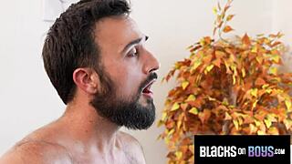 Hot Hairy Hunk Experiences the Fuck Machine and Big Dick in His Cute Ass!