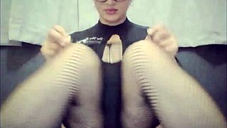 Hungry Shemale Babe Masturbation Show