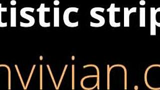 Artistic striptease with pussy rubbing 😍