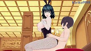 tatsumaki and fubuki in bunny outfits have intense sex