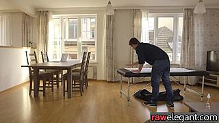 European milf with big booty gets anal action