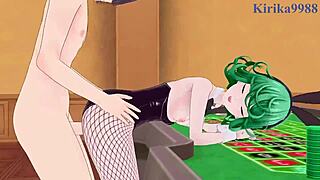 tatsumaki and fubuki in bunny outfits have intense sex
