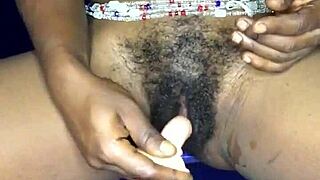 Man, that sexy ebony from Ghana, she just loves dildoing her anal n pussy holes!