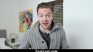 petite teen stepsis blows cock and fucks nerdy stepbrother in pov famlust 😏