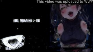 A girl moaning during a solo handjob session