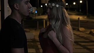 Stranded Teen Roughly Fucked Outdoors In Public Bondage