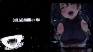 A girl moaning during a solo handjob session