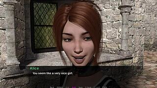 redhead with small tits fingers herself in knights tale.