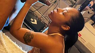 riding big black cock and squirting hard