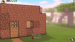 Giving our girl a golden bikini in hornycraft parody