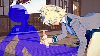 Mitsuki Bakugo in My Hero Academia cosplay with futanari elements