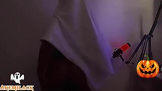 Halloween lingerie outdoor gay fun