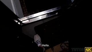 Tutor4k mature teacher seduces young man in class