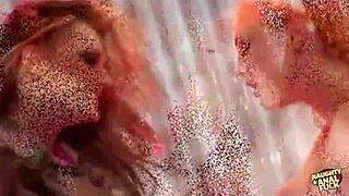 Using HUGE Sex Toys Helps The Redhead And Blonde Prepare For The Foursome