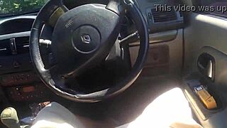 Brunette Hot Wife Sucks Big Dick in Car 🚗