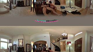 nikki gives a raise in voyeur vr experience