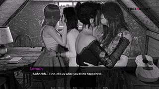 Nurse Cora And Lemon Have Group Sex With John In Vampire Story!