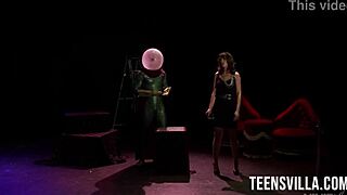 Horny stepmoms sharin their stepdaughters in foursome.