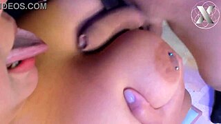 Latina babe gives tit job at party 😍