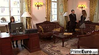 Euro slut screams during hardcore fucking!