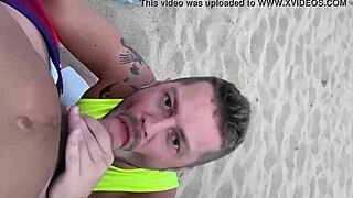 guys giving blowjobs on the public gay beach, it's so wild out there