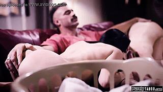 why is the bigamist spanking his two cheating wives with a big cock?