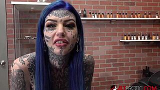 australian beauty amber luke shows off her fresh nose tattoo