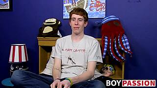 Guy with red hair gets interviewed before a solo session