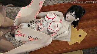 Another horny babe in 3d cartoon creampie.