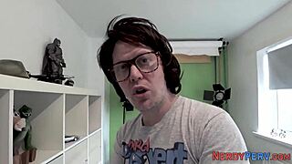 I tricked the nerd into getting his first blowjob from me