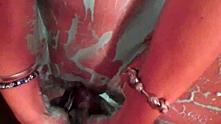 Oily wife gets messy and slammed with hard action