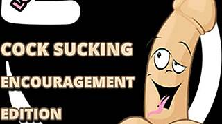 Encouraging deep cock sucking session.