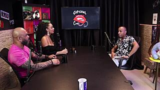 Hot black woman measures big dick and gives blowjob!