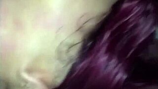 The BBW Latina sucks and gets face fucked by a big cock