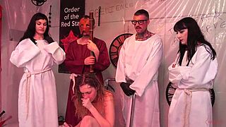 Submissive Teen 18+ Rides Bound Cock