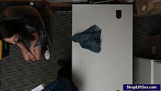 Pretty Shoplifter Lily Adams Twat Ripped!