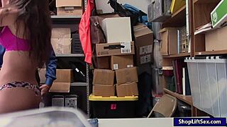 Pretty Shoplifter Lily Adams Twat Ripped!